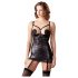 Abierta Fina - Robe satinée avec soutien-gorge (noir) - 85B/L
