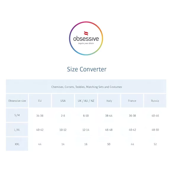 Obsessive Lovica - nuisette en dentelle avec string - rouge - 2XL