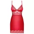 Obsessive Lovica - nuisette en dentelle avec string - rouge - L/XL