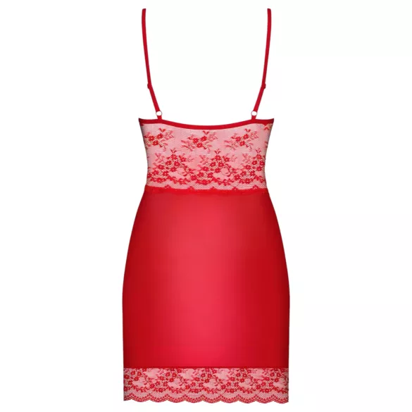 Obsessive Lovica - nuisette en dentelle avec string - rouge - L/XL