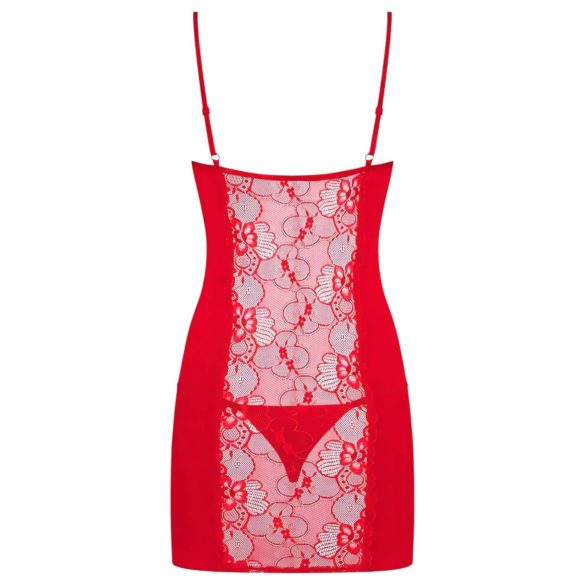 Obsessive Heartina - nuisette et string - rouge - L/XL