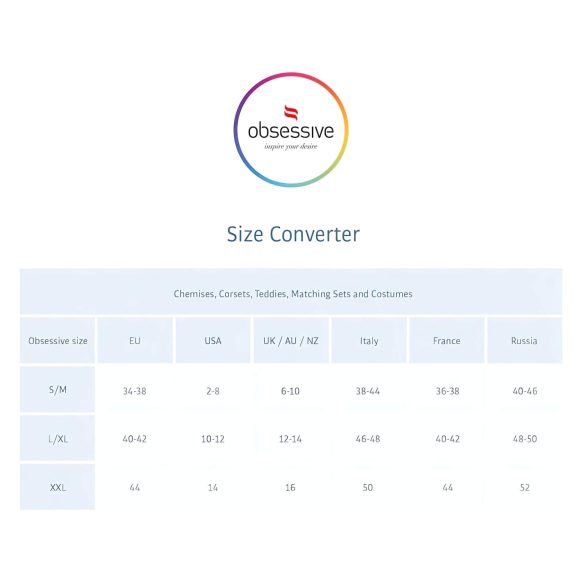 Obsessive Heartina - nuisette et string - rouge - L/XL