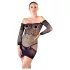 Mandy Mystery - Robe résille noire avec strass & string (S-L)