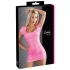 Cottelli Party - robe moulante courte brillante - manches courtes - rose - L