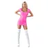 Cottelli Party - robe moulante courte brillante - manches courtes - rose - XL