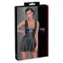 Cottelli - robe plissée sexy - ceinture incluse - noir