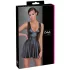 Cottelli - robe plissée sexy - ceinture incluse - noir
