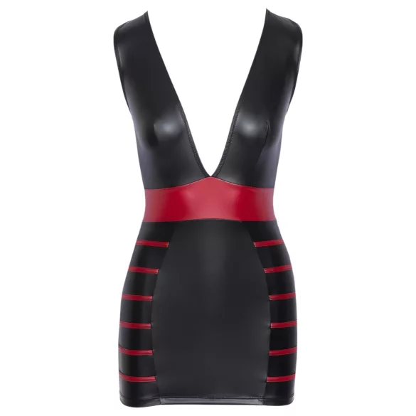 Cottelli Party - Robe moulante rayée (noir-rouge)