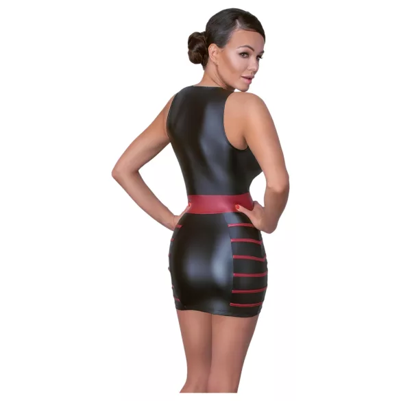 Cottelli Party - Robe moulante rayée (noir-rouge)