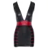 Cottelli Party - Robe moulante rayée (noir-rouge) - XL