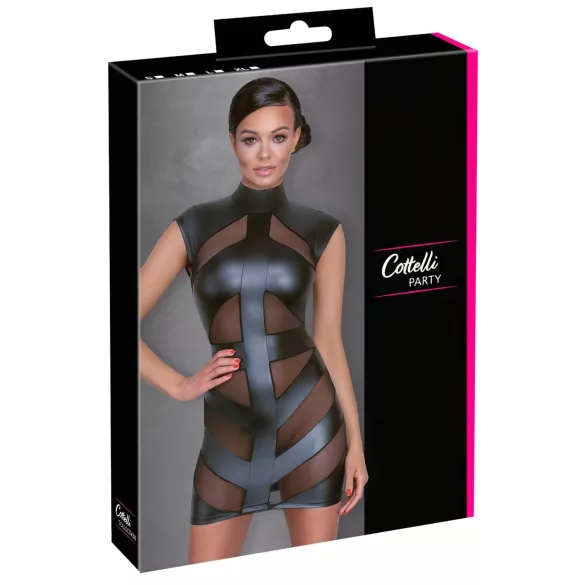 Cottelli - robe moulante brillante - noir