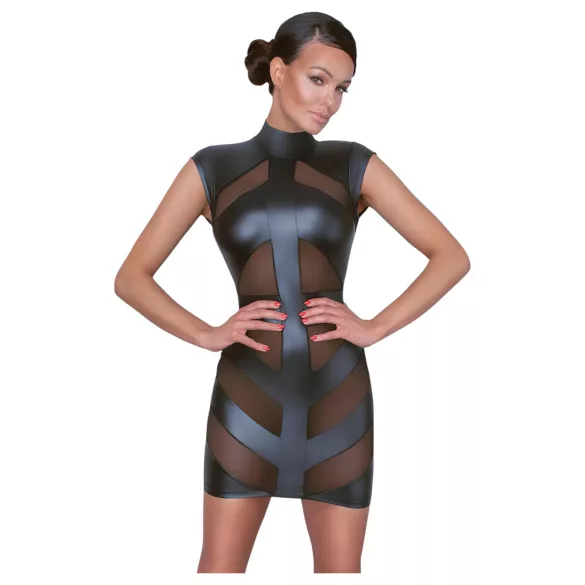 Cottelli - robe moulante brillante - noir