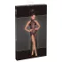 Noir - robe longue transparente à motifs floraux - noir
