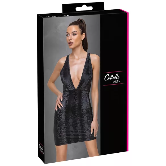 Cottelli Party - Robe serpent noire - L