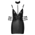 Cottelli Bondage - robe mini brillante à col tour de cou - noir