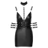 Cottelli Bondage - robe mini brillante à col tour de cou - noir