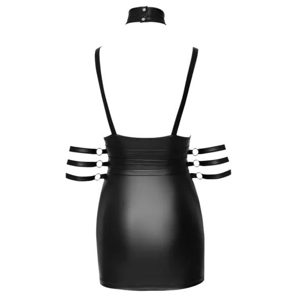 Cottelli Bondage - robe mini brillante à col tour de cou - noir - M