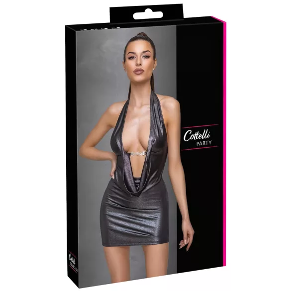 Cottelli Party - robe à col montant (argent) - M