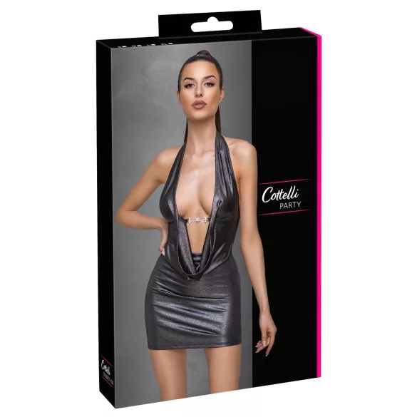 Cottelli Party - robe tour de cou sexy - argent - L