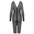 Cottelli Party - Robe transparente à fermeture éclair (noire)