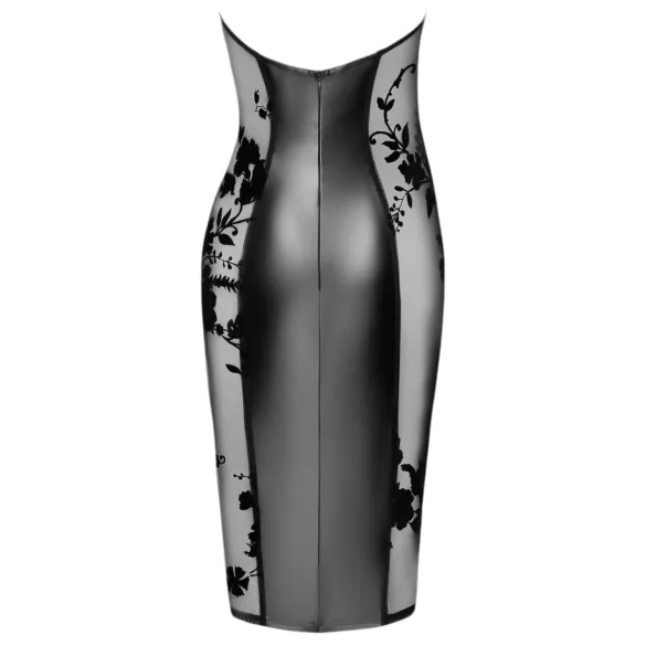 Noir - Robe brillante à col halter (noir)