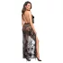 Noir - robe maxi transparente motif floral (noir) - M