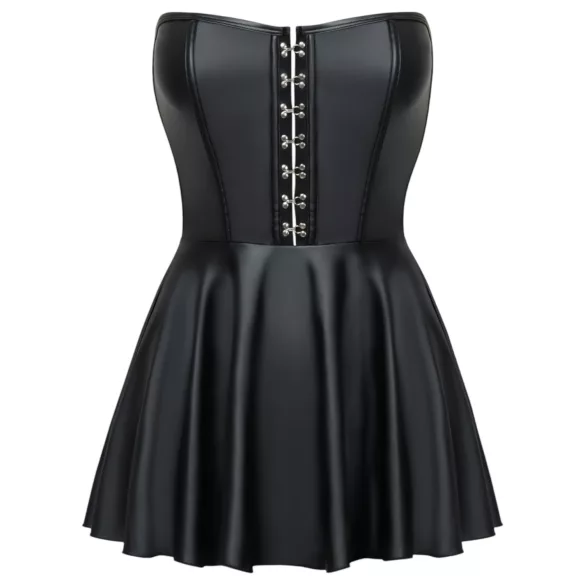 Cottelli - robe courte brillante - jupe plissée - noir