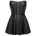 Cottelli - robe courte brillante - jupe plissée - noir