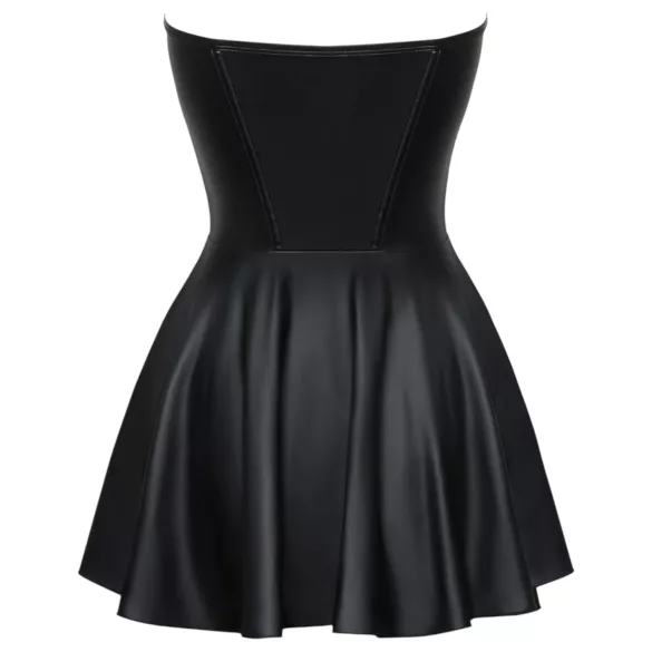 Cottelli - robe courte brillante - jupe plissée - noir