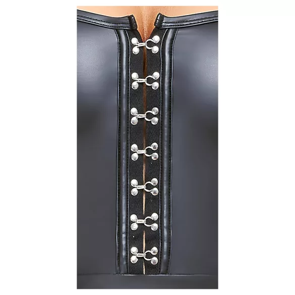 Cottelli - robe courte brillante - jupe plissée - noir - M