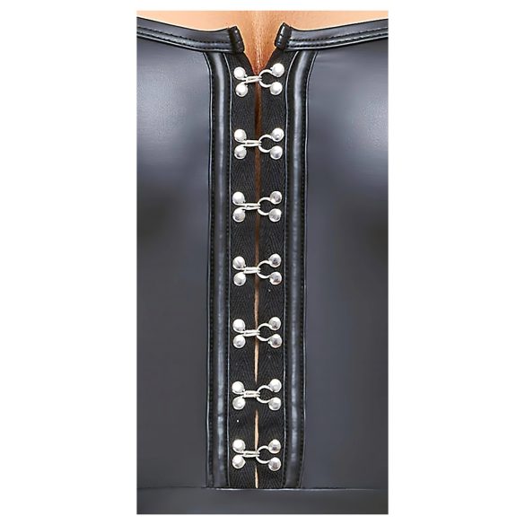 Cottelli - robe courte brillante - jupe plissée - noir - L