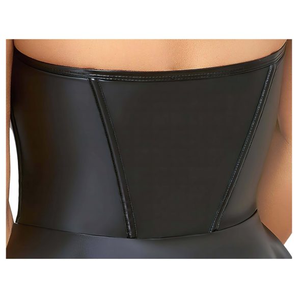 Cottelli - robe courte brillante - jupe plissée - noir - L