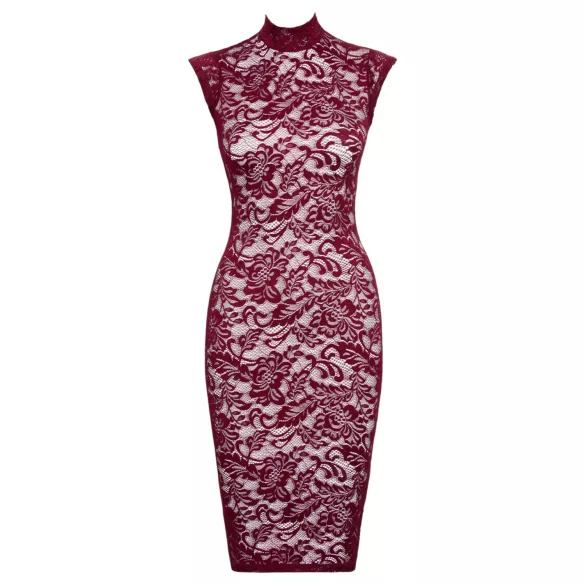 Cottelli - robe transparente dentelle - bordeaux - M