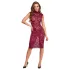 Cottelli - robe transparente dentelle - bordeaux - M