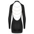 Cottelli - robe mini dos nu chaîne - noir - L