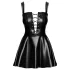 Noir - minirobe noire à lacets devant - M