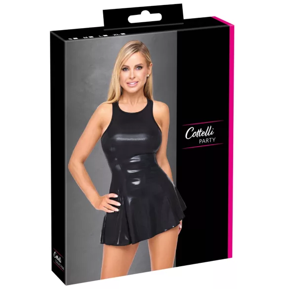 Cottelli - mini-robe effet laqué (noir)