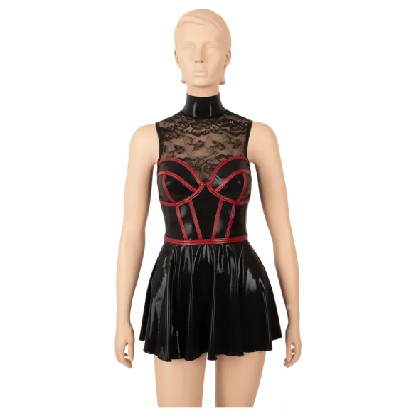 Cottelli - mini-robe en dentelle façon corset (noir) - M