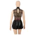 Cottelli - mini-robe en dentelle façon corset (noir) - M