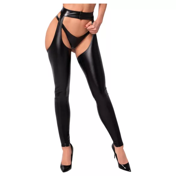 Noir - bas brillants ouverts - noir