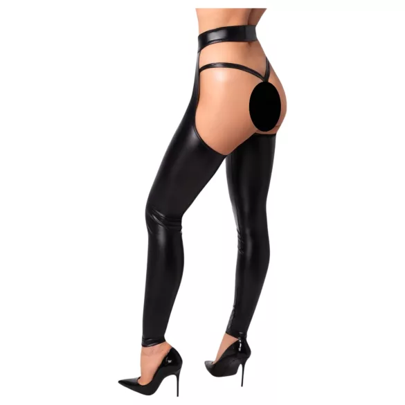 Noir - bas brillants ouverts - noir