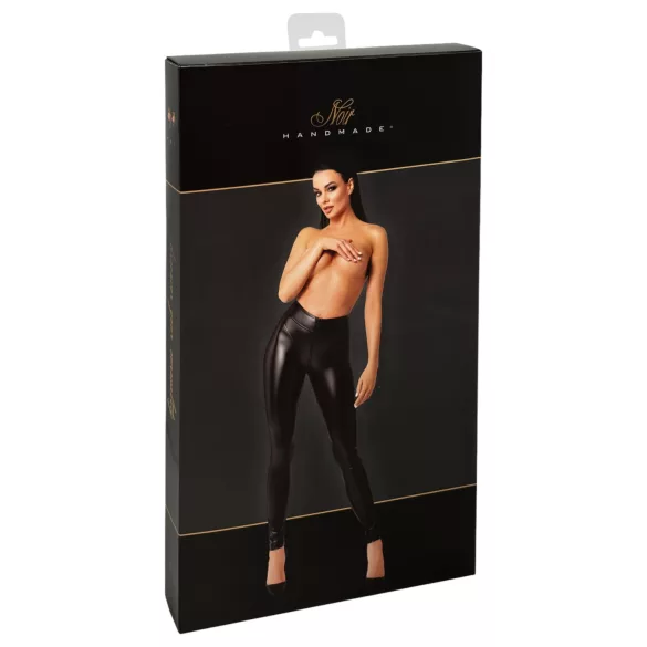 Noir - legging long brillant - noir - M