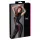 Cottelli - Combinaison courte brillante - manches courtes - noir - XL