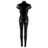 Cottelli - Combinaison courte brillante - manches courtes - noir - XL