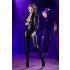 Cottelli - combinaison moulante brillante manches longues - noir