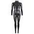 Cottelli - combinaison moulante brillante manches longues - noir