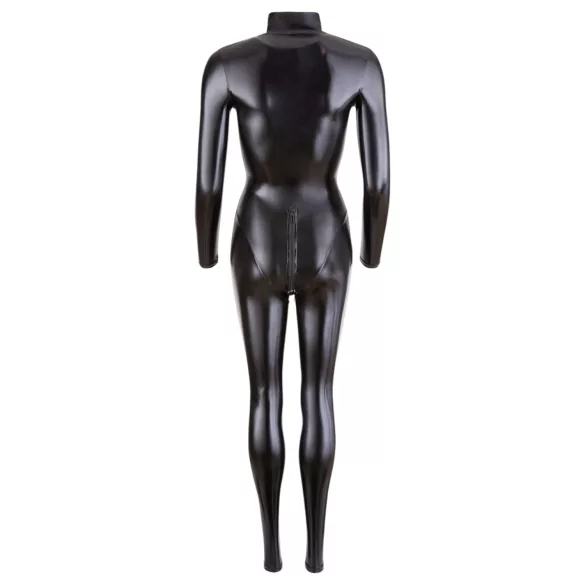 Cottelli - combinaison moulante brillante manches longues - noir