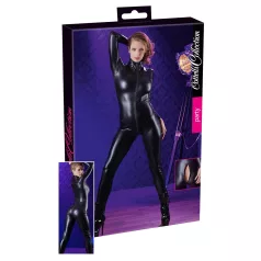   Cottelli - combinaison moulante brillante manches longues - noir - S