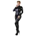Cottelli Plus Size - combinaison moulante manches longues brillante - noir - 3XL