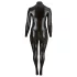 Cottelli Plus Size - combinaison moulante manches longues brillante - noir - 4XL